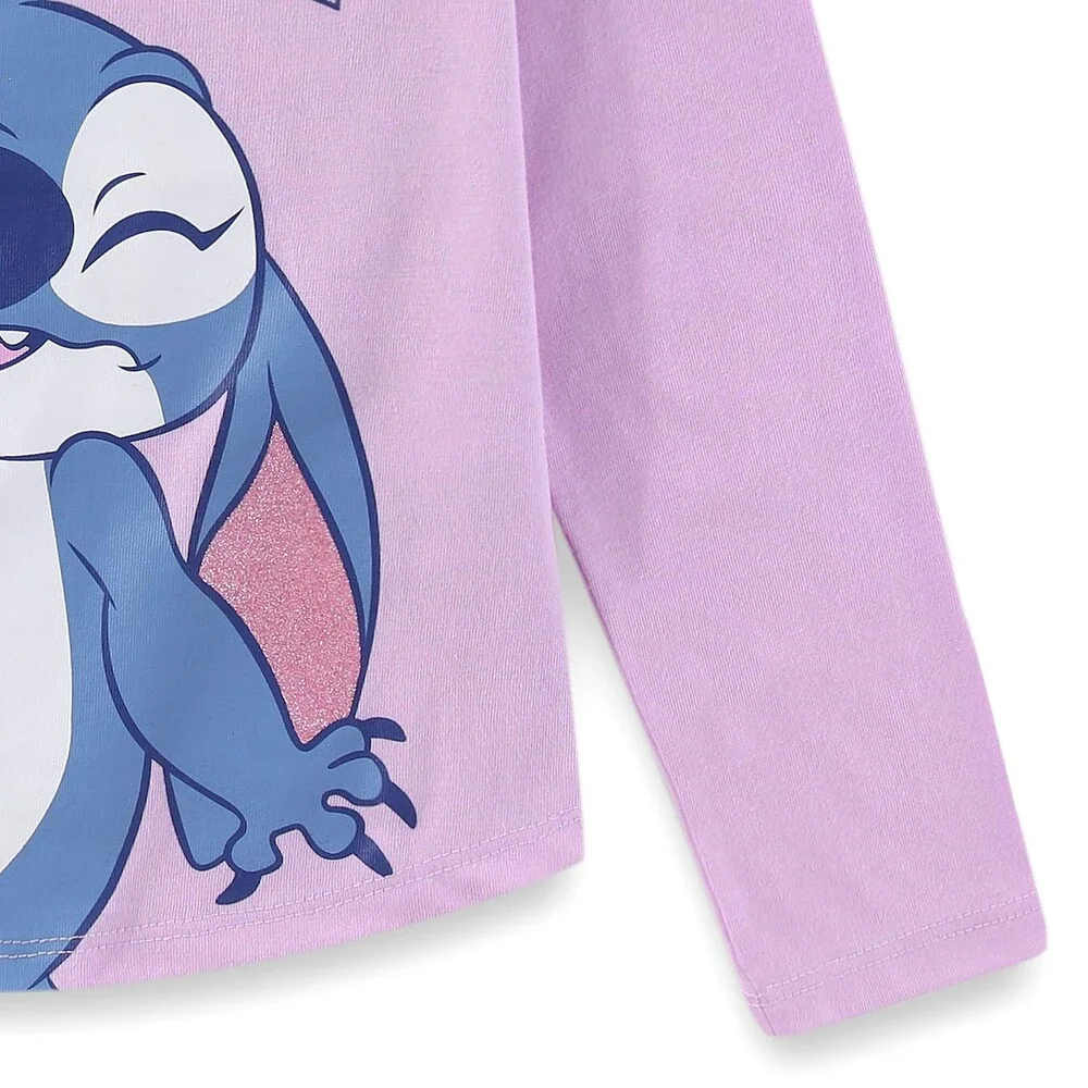 Disney Girls' Lilo Stitch Long Sleeve Shirt Twill Skirt Set Big SZ10